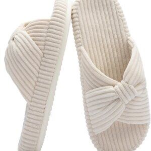 Women’s Corduroy Memory Foam House Slippers Comfortable Indoor Shoes